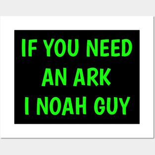 Funny Fishing Noah Ark Boat Christian Pun Joke Posters and Art